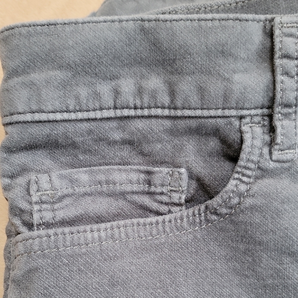 Loft Gray Velour Straight Leg Jeans Size 14 EUC - Picture 3 of 7